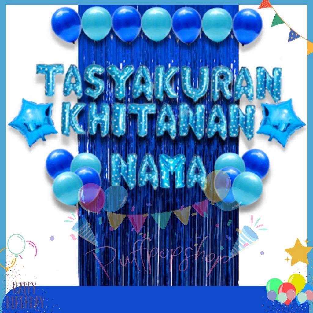 Paket Dekorasi Balon Khitanan Biru