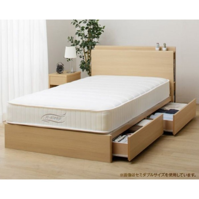 Ranjang Dipan kayu Mahoni laci 2 minimalis