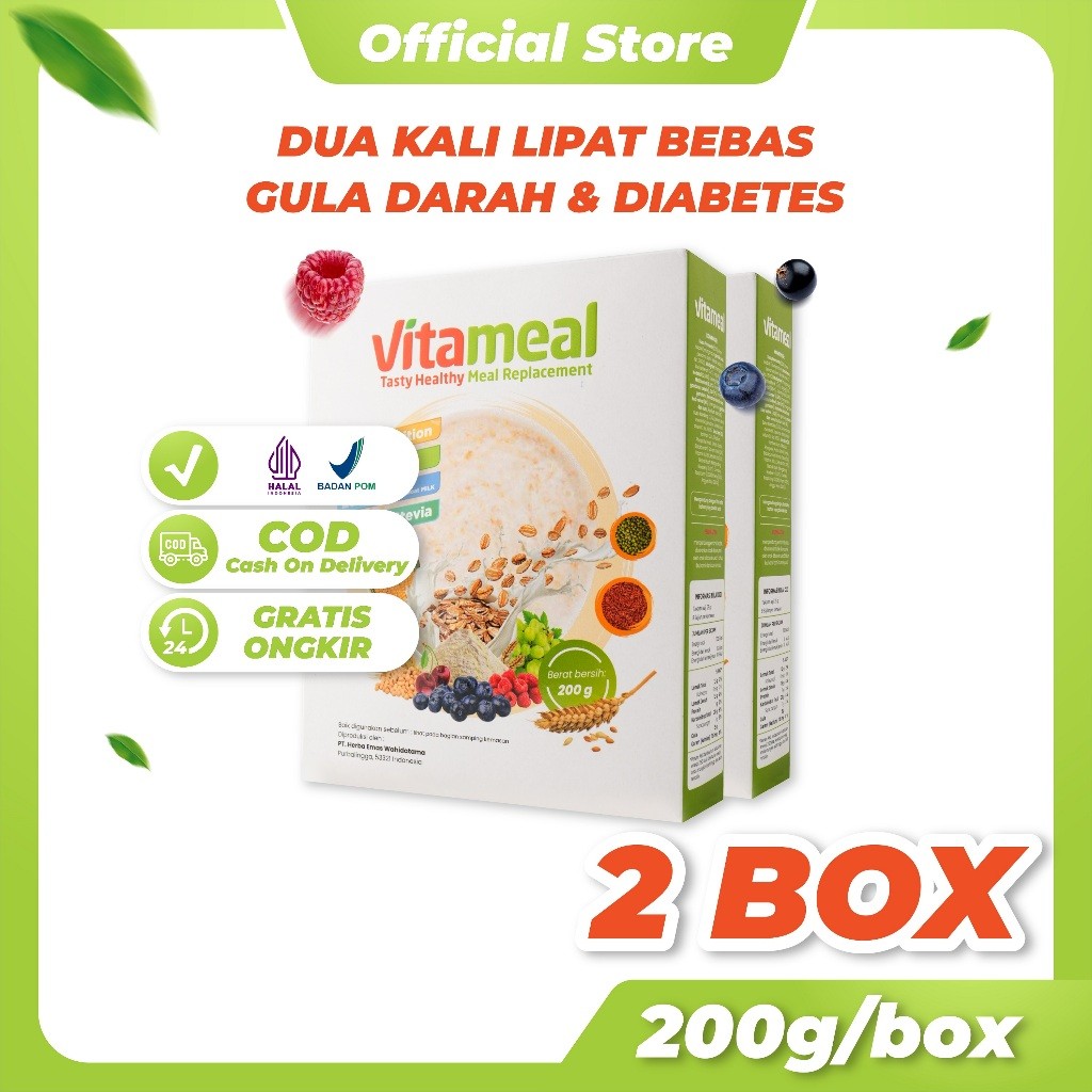 

VITAMEAL Sereal Pengganti Nasi Bantu Turunkan Gula Darah Cegah Diabetes Kolesterol Diabetes Gula Alami Tanpa Efek Samping