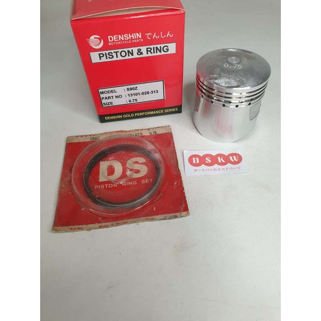 Piston & Ring Oversize 75 Honda 90 | 90Z | S90Z Denshin