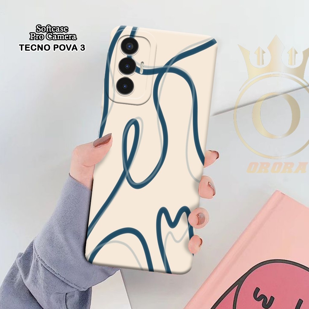 Softcase Tecno Pova 3 - ORORA  - Casing Tecno Pova 3 - Motif case ABSTRAK - Tecno - Softcase Tecno P