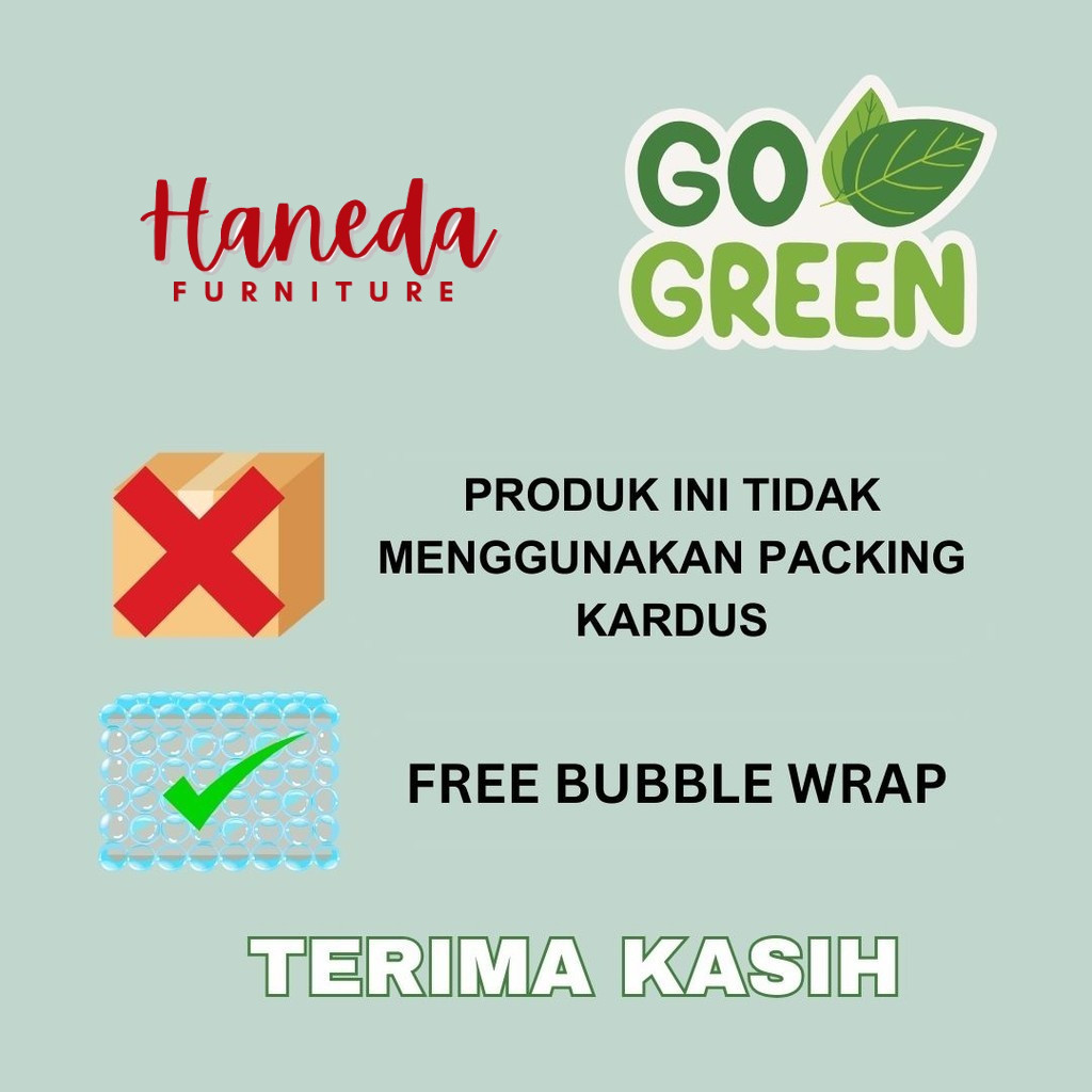 HANEDA BESAR 2 Susun Rak Plastik rak susun Serbaguna rak sepatu rak buku Rak dapur rak toilet roda