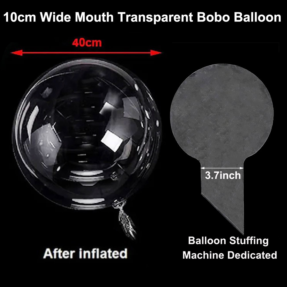 

10pcs Transparent Bobo Balloon 24cm Wide Mouth Clear Bubble Balloon Stuffing Gift For Christmas Wedding Birthday Party Decoratio
