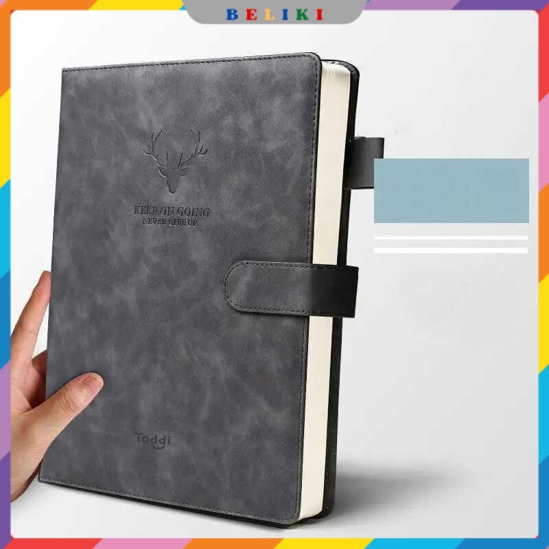 

Toddi Buku Catatan Harian Notebook Cover Kulit Magnetic Buckle - TL4