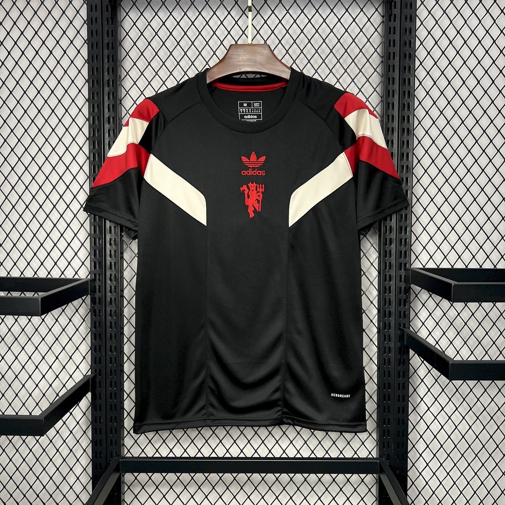 Jersey Manchester United 2024/25 Originals Tee Black A-261 T shirt pria