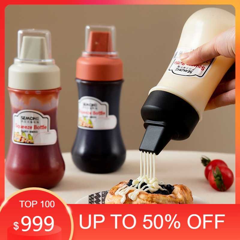 

SEMON Botol Saus Kecap Squeeze Ketchup Bottle 5 Hole 280ml - ST5