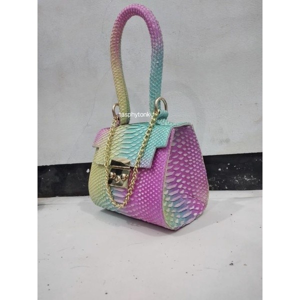 Tas Kulit Ular Piton Asli Wanita TAS ANDIN VIRAL KULIT ULAR