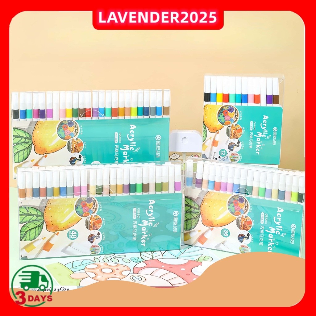 

【24H】Pen Akrilik Marker Warna Cepat Kering Tahan Air / Spidol Acrylic Painter / Menggambar Kreativitas Seni Edukasi Anak
