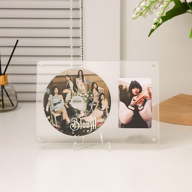 Acrylic CD Display Photo Frame Kpop Photocard Holder Transparent Picture Protector Idol Star Photo D