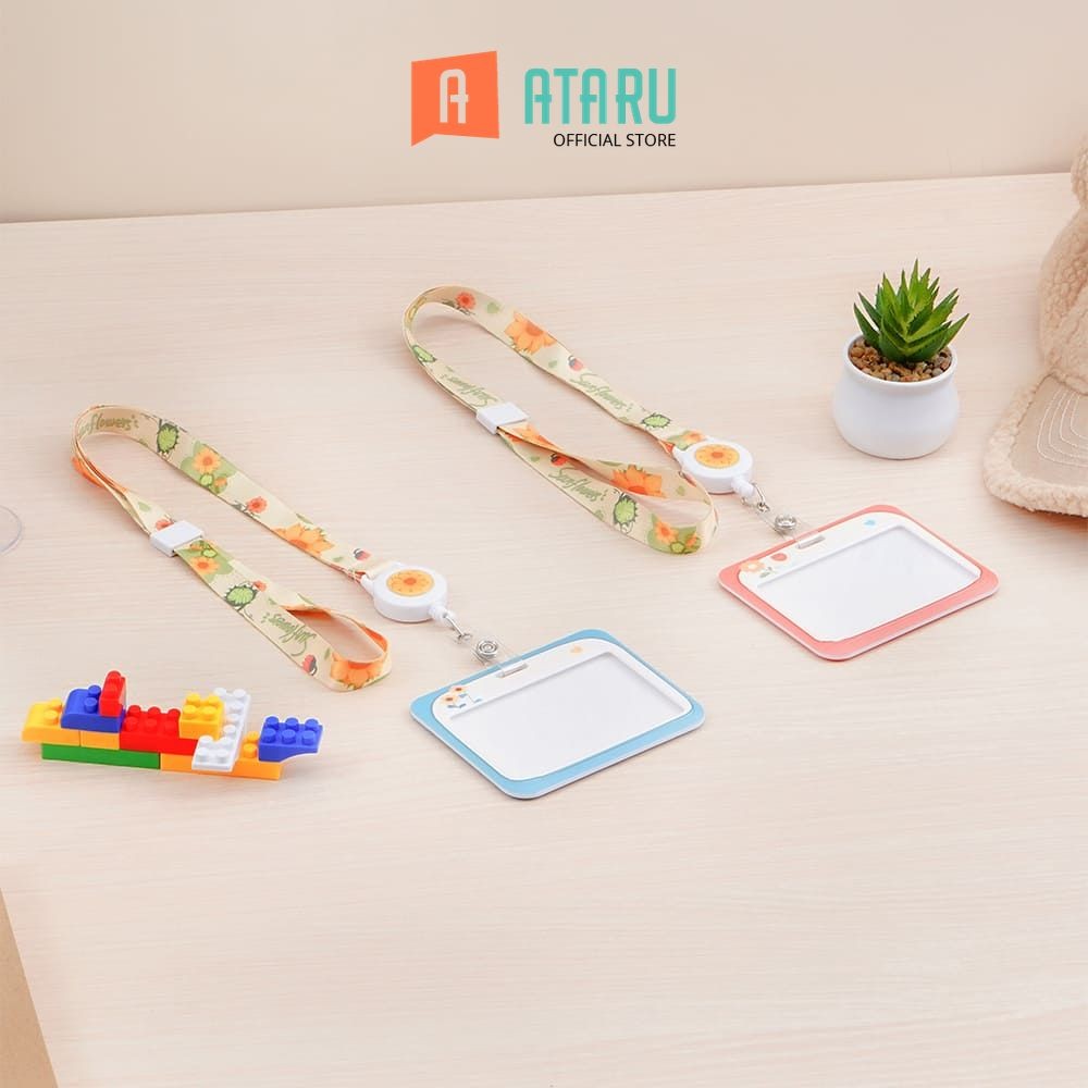 

Ataru Id Card Holder Print Sunflower Random Tempat Kartu Lanyard Name Tag Holder Id Card Holder Lucu