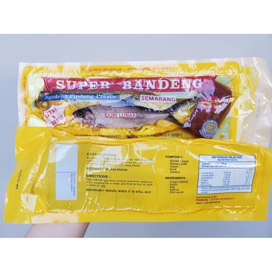

Super Bandeng Presto Khas Semarang / Ikan Bandeng Duri Lunak HALAL BUNDLE