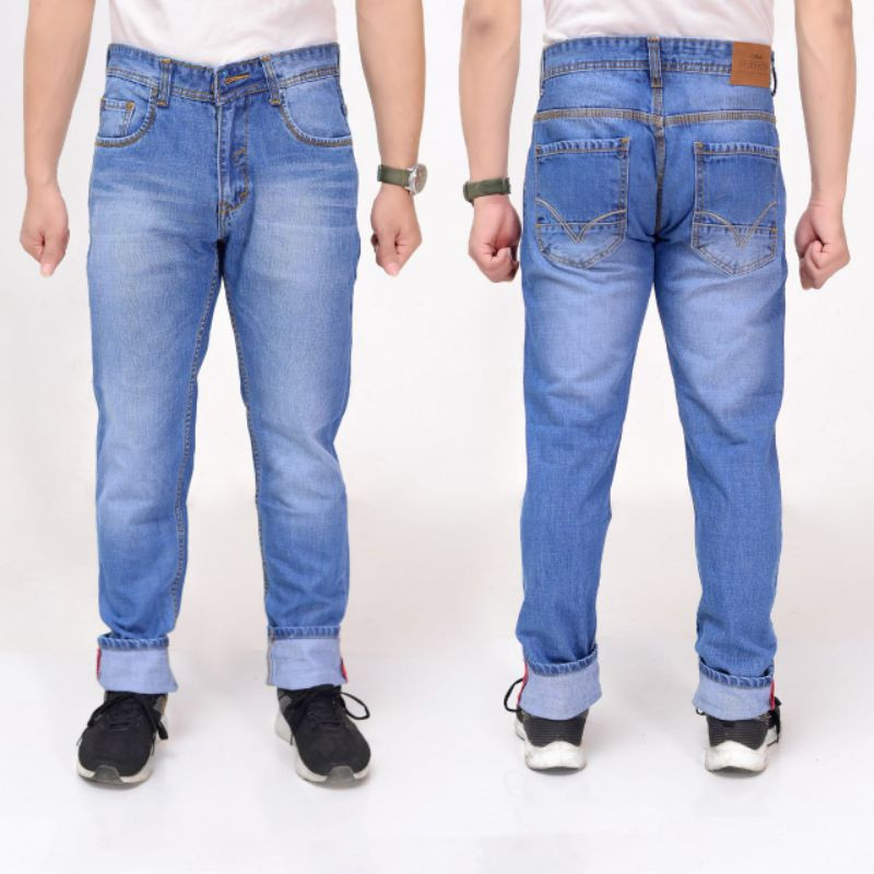 Celana Jeans Pria Standar Reguler Original Louis Martine