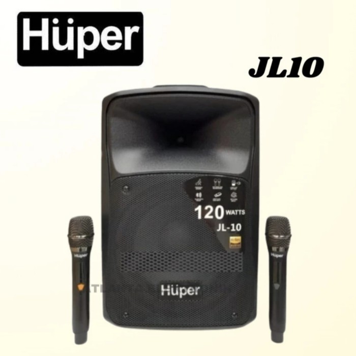 Original Speaker HUPER JL 10 Speaker Portable HUPER JL 10/120 Watt Garansi Resmi
