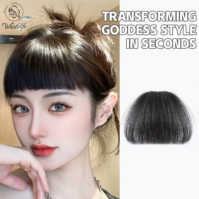 COD Simulasi Wig Wanita Poni Palsu Poni Alami Potongan Rambut Poni Lurus Potongan Rambut Poni