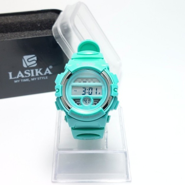 NEW Jam Tangan Digital Lasika Type 7113 | Jam Tangan Anak Cewe Cowo - Hitam Biru