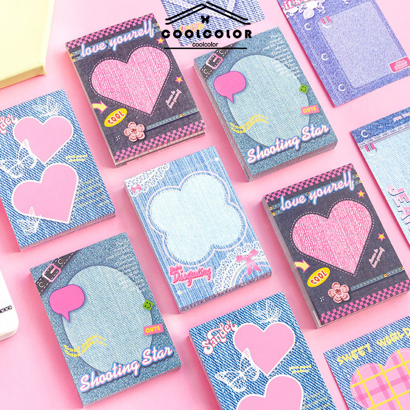 

CODBuku Memo Gaya Ins Buku Catatan Gaya Denim yang Dipersonalisasi Kertas Catatan Kertas Bahan Kolase DIY-cl