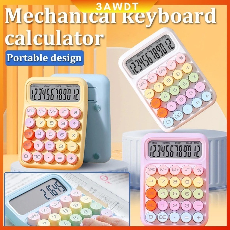 

【COD】Kalkulator 12 Digits Candy Colors Electronic Calculator Kalkulator Mini Portable Untuk Sekolah