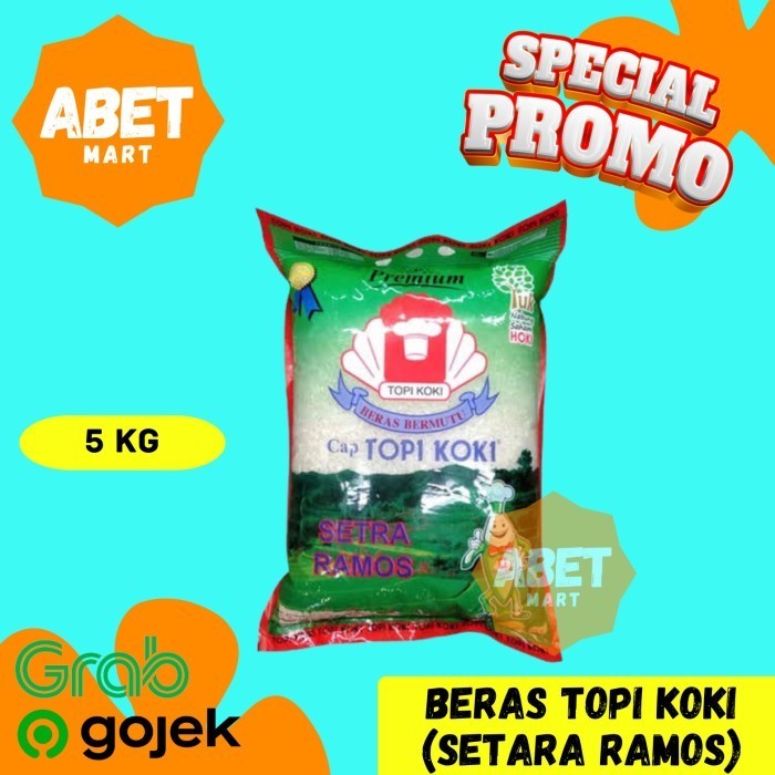 

Beras Cap Topi Koki 5Kg - Setra Ramos 5 Kg Putih Premium Hijau Pouch