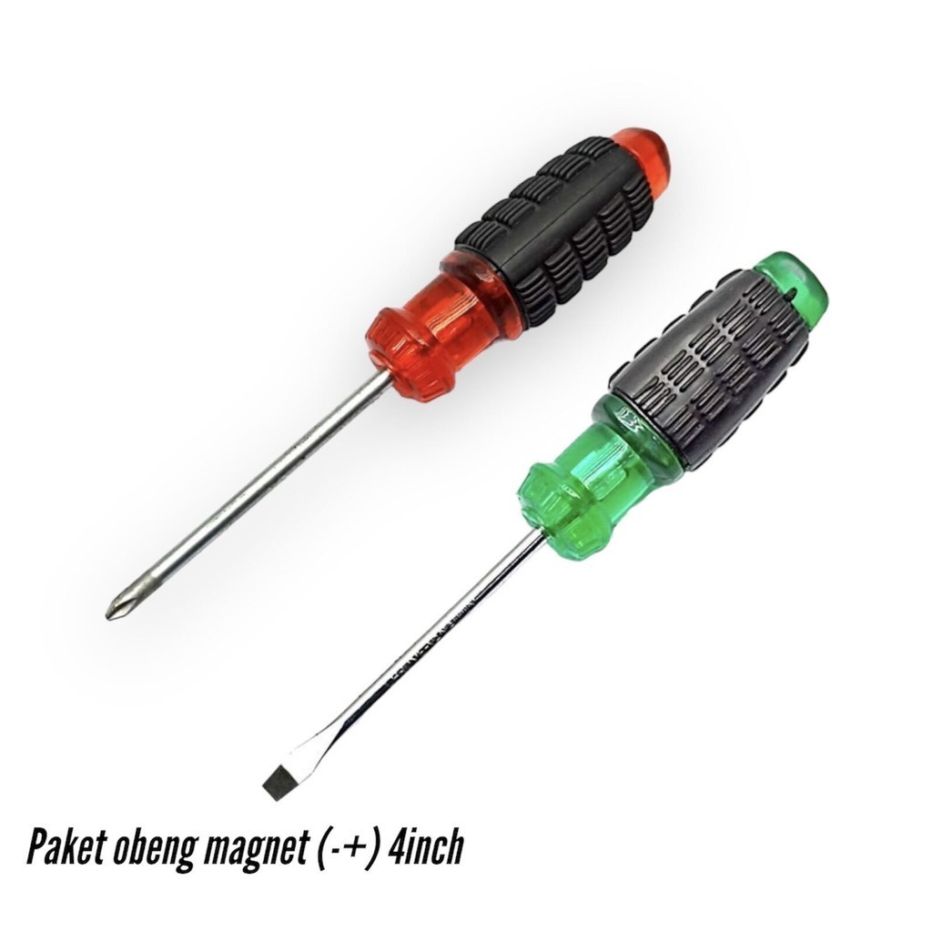 

Paket obeng gagang karet plus minus 4” Siyota set 2pcs