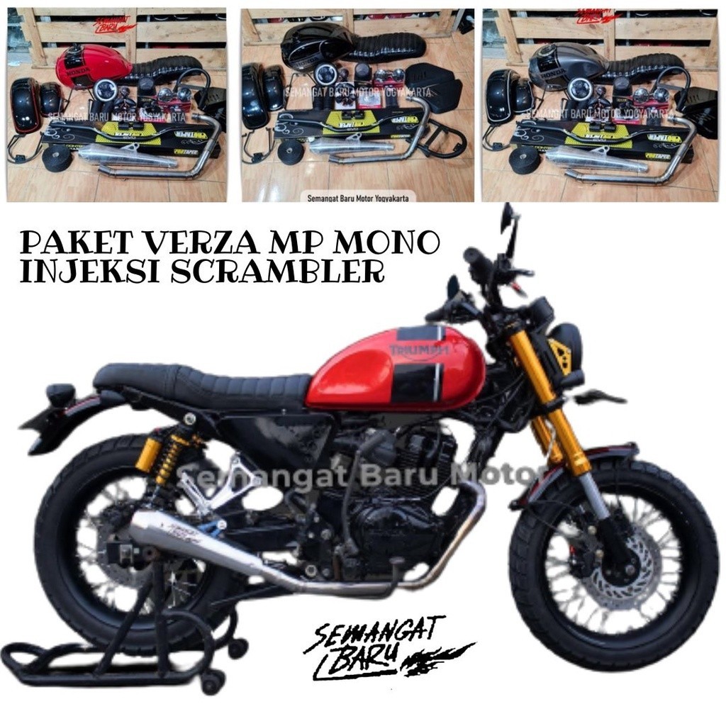 PROMO SPECIAL PAKET VERZA MP MONO INJEKSI BYSON INJEKSI GANTI TANGKI GANTI JOK CUSTOM SCRAMBLER CUST
