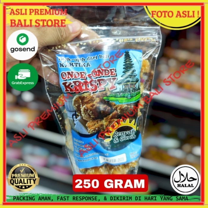 

OLEH OLEH MAKANAN CEMILAN CAMILAN SNACK KULINER KHAS ASLI ORI ORIGINAL BALI ONDE ONDE WIJEN 250 GRAM GR