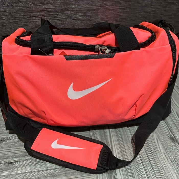 Petiti Tas Olahraga Duffle Bag Nike Font Original Peach Bag