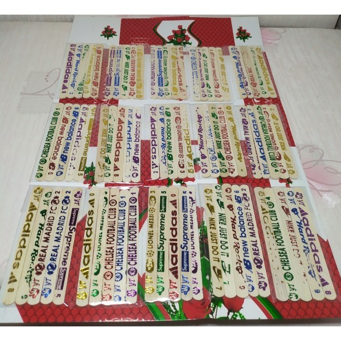 Stik sablon Emas Lembaran Mainan stick kayu Es cream isi 75 pcs