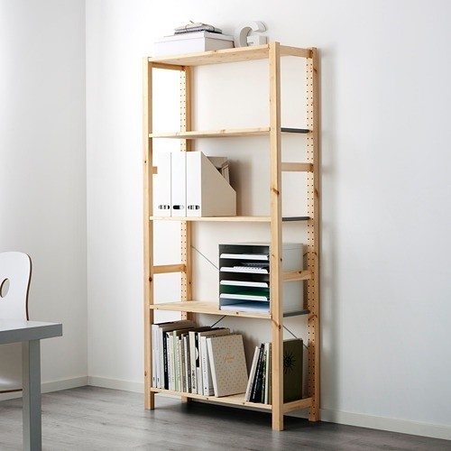 Rak Kayu Pinus 89x30x179cm (5 ambalan) IKEA Ivar