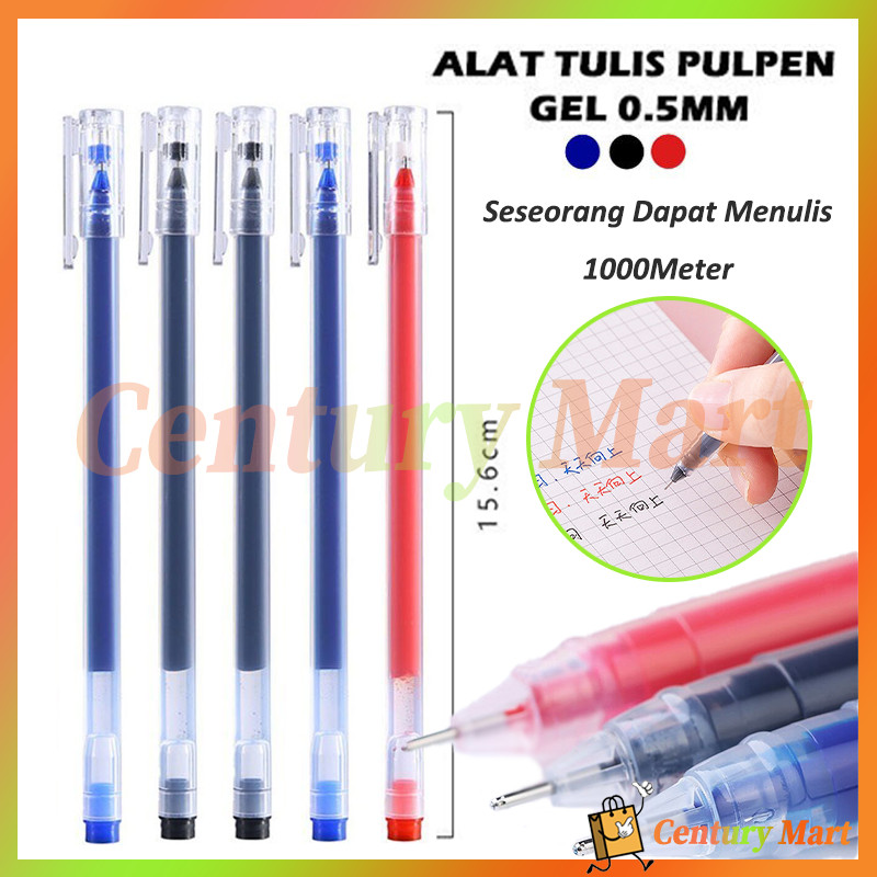 

Standard Pulpen /Pulpen Gel 0.5mm /Bolpen Warna Hitam Biru Merah/Pulpen Gel Cair 0.5mm /Pena Transparant Pen Gel/Pulpen Tinta Gel Cair