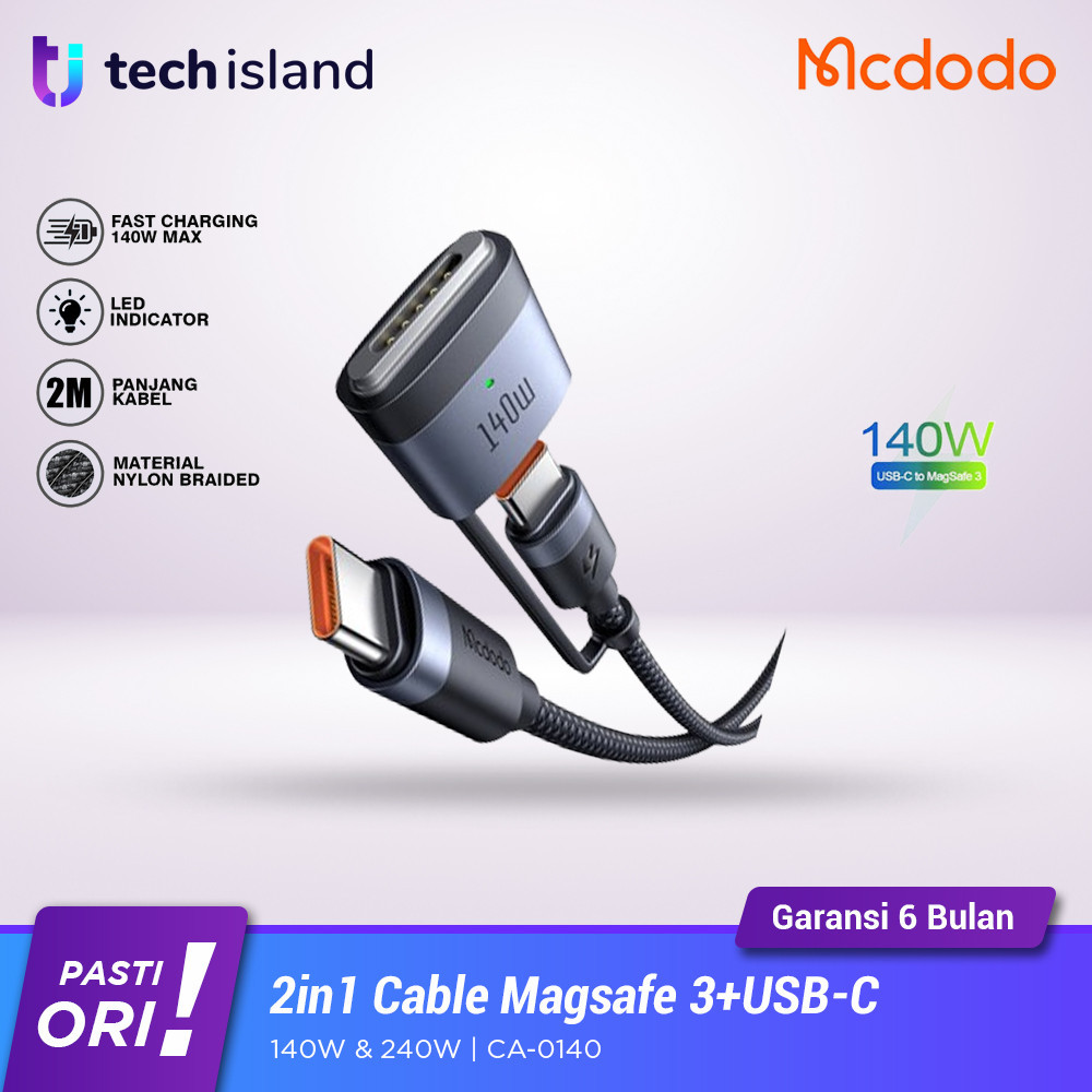 Mcdodo Kabel Magsafe3 2in1 USB-C to USB-C+Magsafe 3 PD3.1 140W-240W