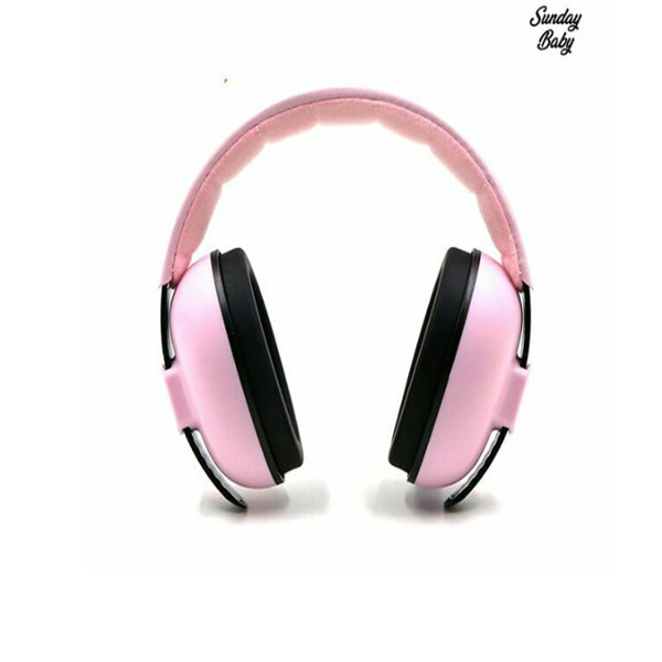promo ✨ -Sunday Baby Protective Baby Earmuff untuk melindungi pendengaran bayi - Merah Muda