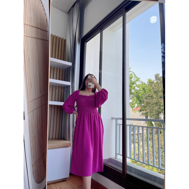 ASILA SABRINA  CRINGKLE/ Sabrina Serut Kringkel Lengan Panjang/Dress Kondangan/Dres Party/Dres Remaj