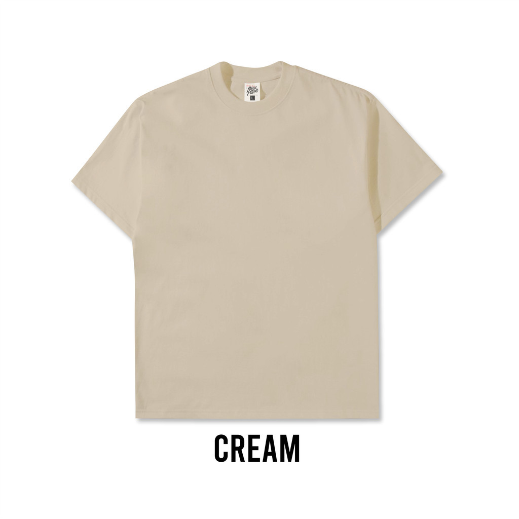 SUNDAINSIDE KAOS POLOS COTTON COMBED 24S PREMIUM WARNA CREAM/COKLAT SUSU UNISEX / KAOS OBLONG PRIA W