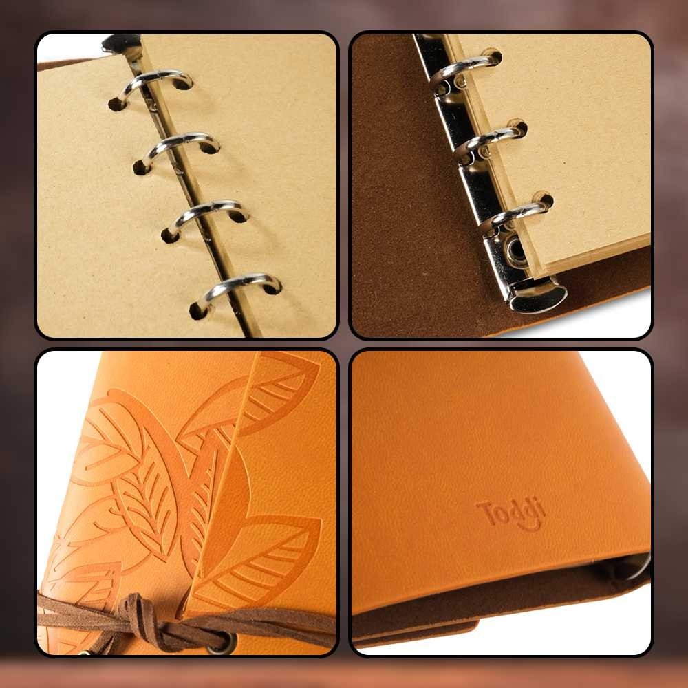

Primal Toddi Buku Catatan Notebook Binder Loose Leaf Cover Kulit Vintage A7 - TD14