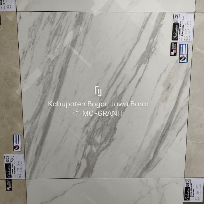 granit 80x80 Valentino Cortina white Glazed Polished