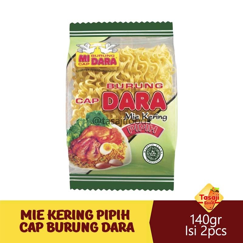 

Mie Kering Pipih Cap Burung Dara 140gr Isi 2 Pcs