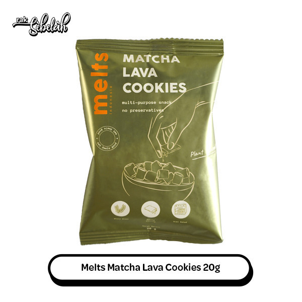 

Melts Matcha Cookies 20g - Vegan | Gluten Free | Plant Based | Low Calorie | Snack Kukis Kue Bantal