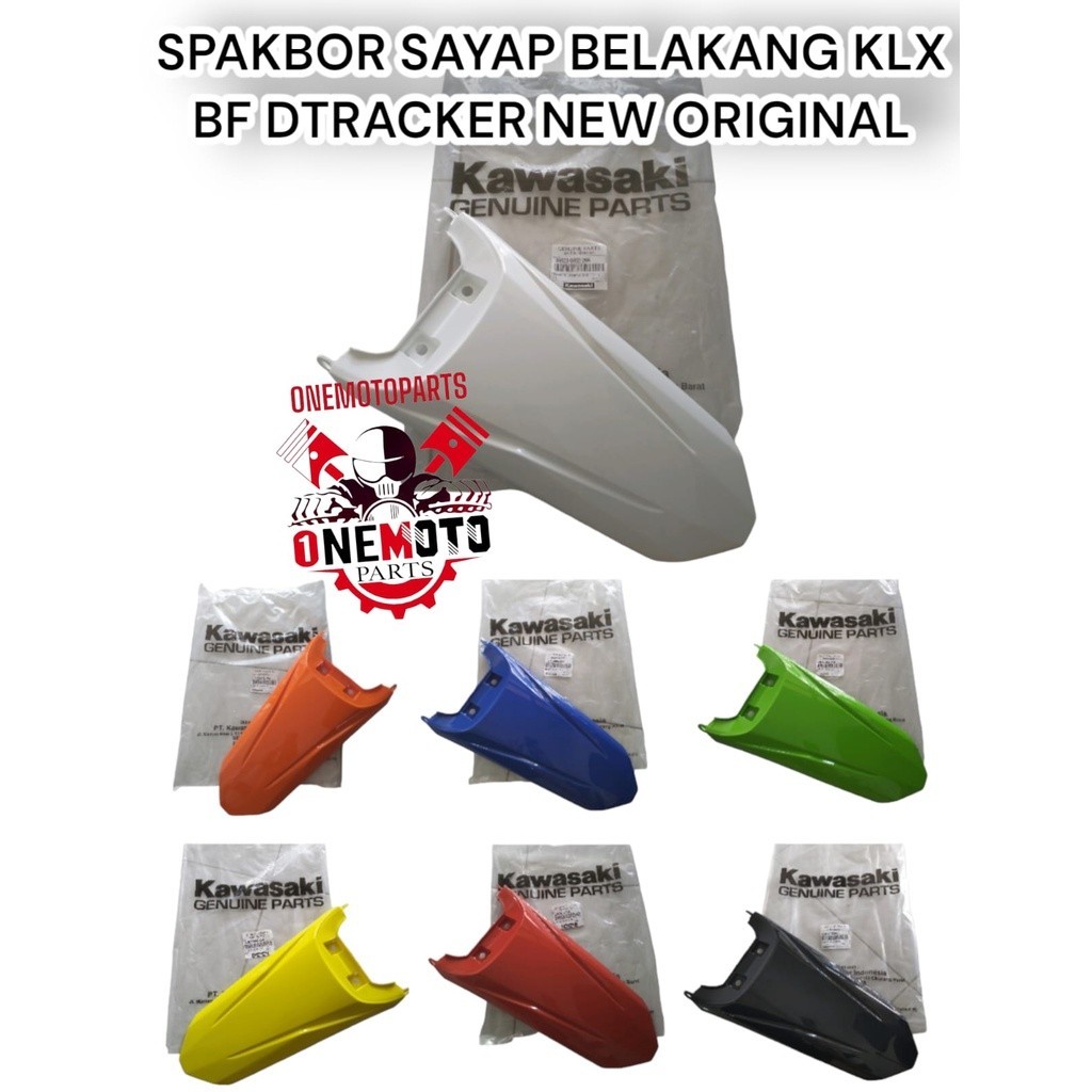 Orimoto - SPAKBOR SAYAP BELAKANG KLX BF DTRACKER NEW PUTIH ORANGE BIRU KUNING HIJAU MERAH HITAM KAWA