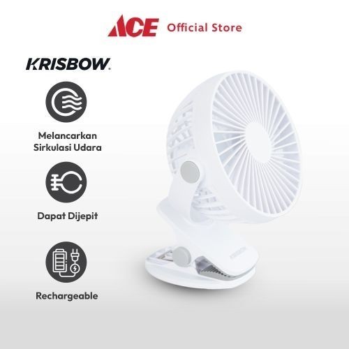 Ace Krisbow 5 inci Kipas Angin Emergency Klip Kipas Angin Portable Mini Fan Fan Clip Kipas Angin Kec