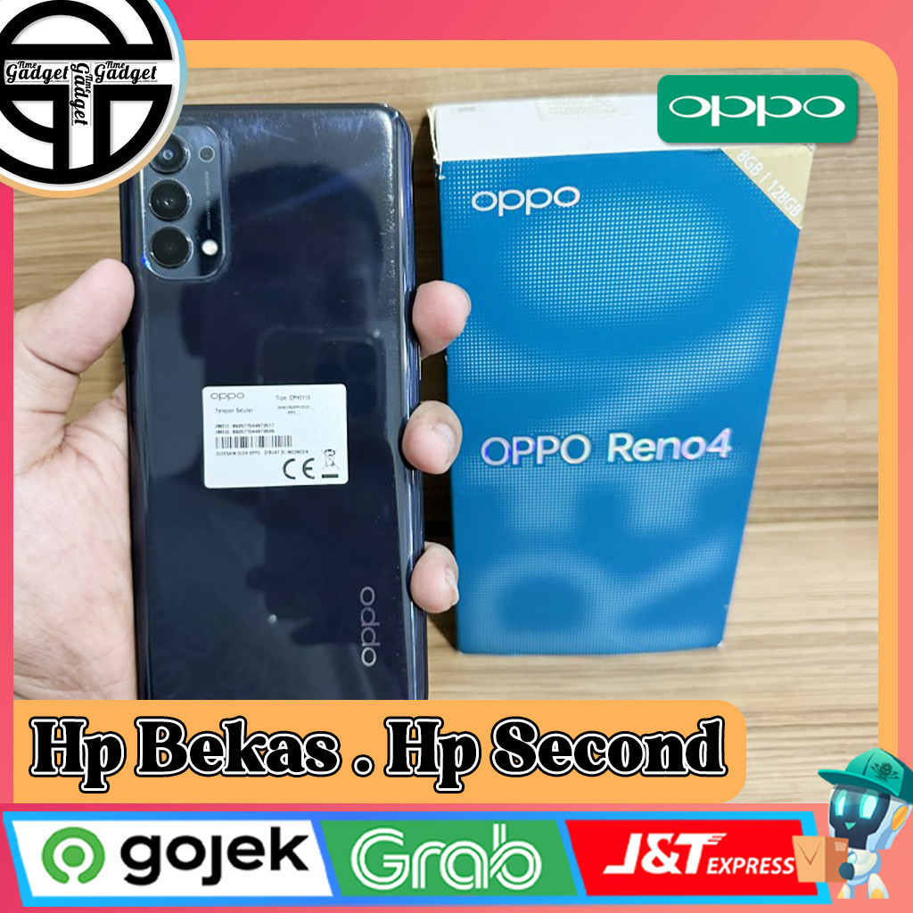 Oppo Reno 4 Ram 8 Rom 128GB Second Original Resmi Indonesia
