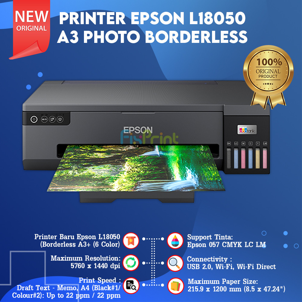Printer Epson L1800 / L18050 Print A3+ GARANSI RESMI A3 INFUS Original New