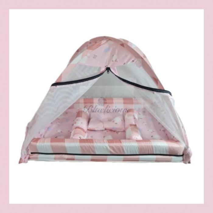 Kasur Bayi Kelambu Tenda - Kelambu Pisah - Baby Gift - Kado Lahiran - Kolam Angsa Abu