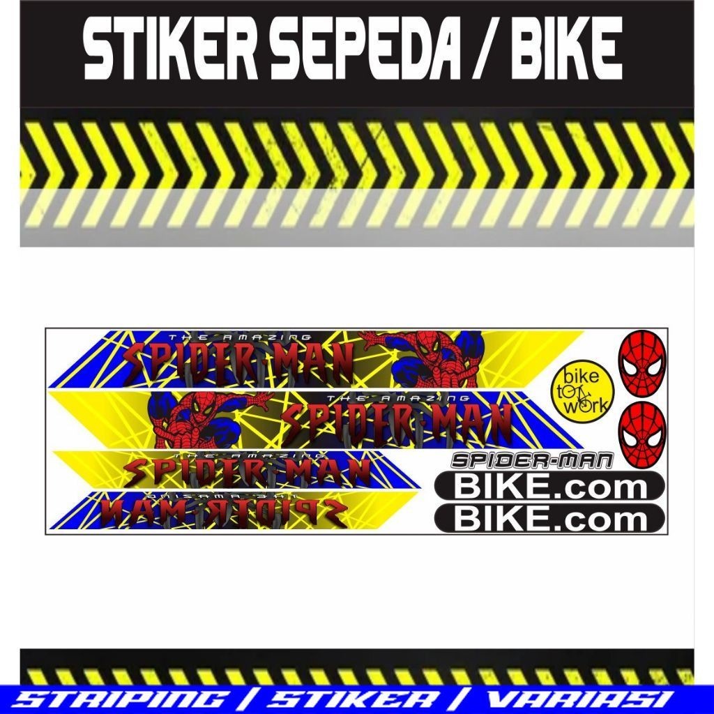 STIKER SEPEDAH / STRIPING SIDERMAN BIKE SEPEDAH VARIASI MOTIF VARIASI