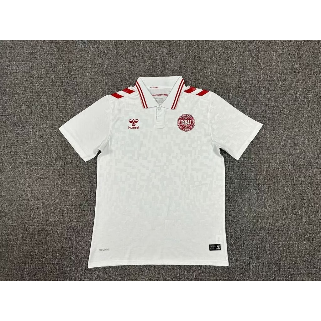 JERSEY BAJU BOLA DENMARK AWAY EURO 2024 PAKAIAN OLAHARAGA SEPAK BOLA GO PREMIUM
