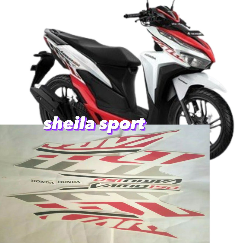 striping vario 150 stiker honda new vario techno 150 sporty fi cbs 2020 2021 2022 putih merah