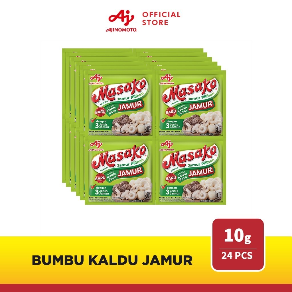 

Masako® Bumbu Kaldu Rasa Jamur 10g (24 pcs)