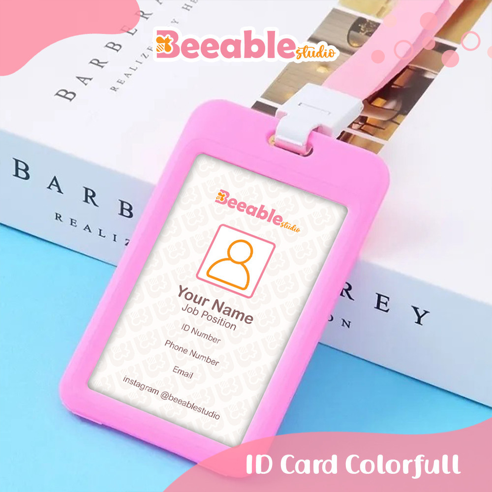 

BeeableStudio | ID Card Name Tag Tali Lanyard Colorfull Tempat Kartu