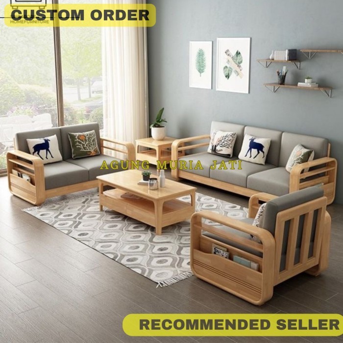 Kursi Tamu Minimalis Modern Kayu Jati Tua