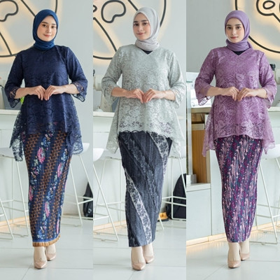 setelan Kebaya Rinjani / kebaya Jumbo / Set Kebaya Modern / Kebaya Big Size / Kebaya Pesta / Kebaya 