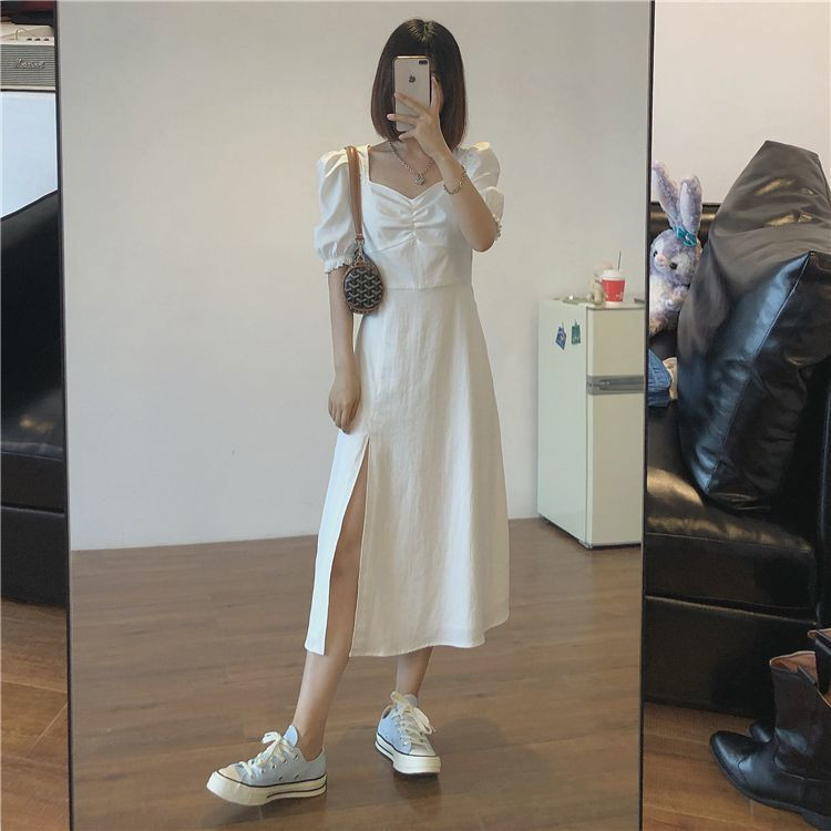 MIDI DRESS WANITA KOREA BELAH SAMPING TERBARU 2023//BAJU WANITA MODEL BARU / MURAH PROMO